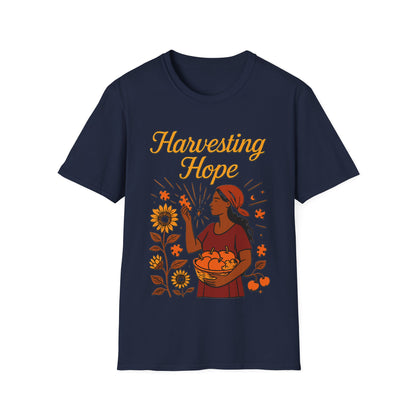 Harvesting Hope Shirt – Inspirational Sunflower Nature Graphic T-Shirt