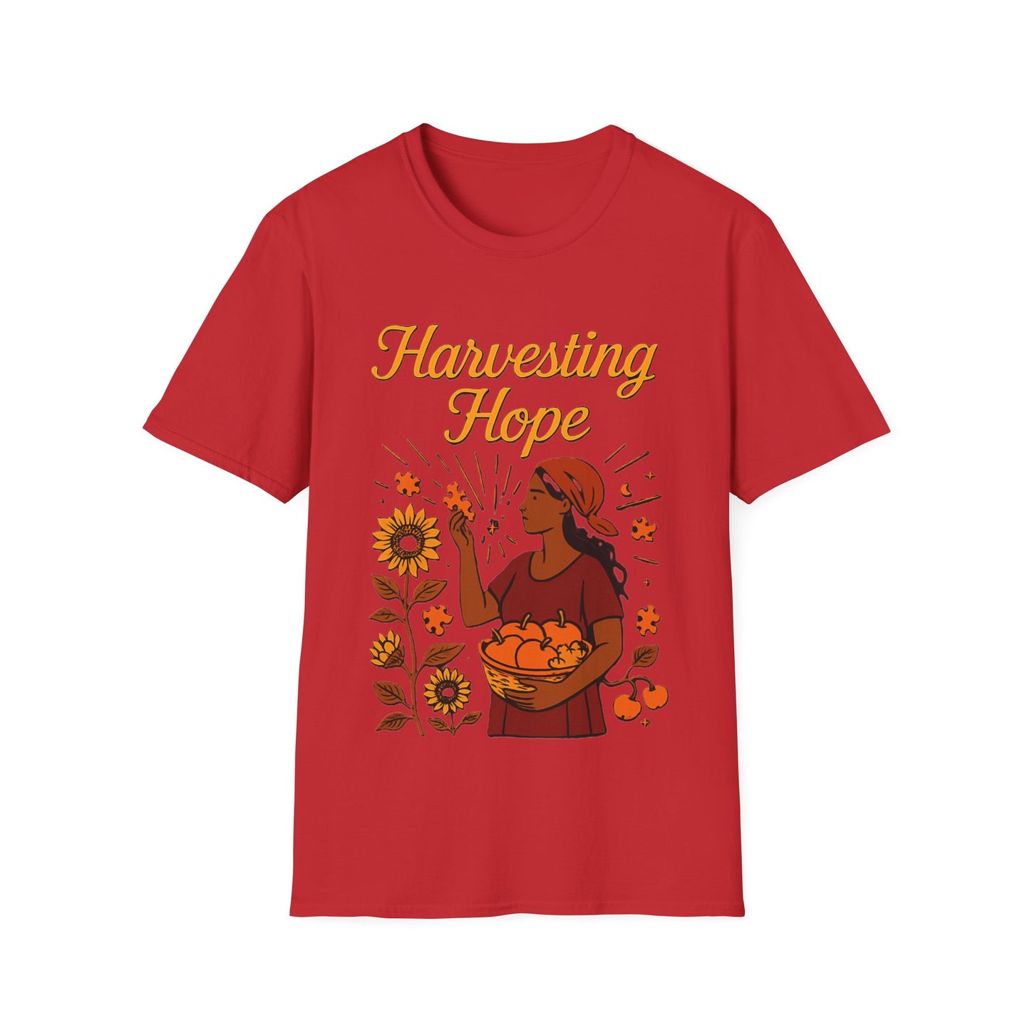 Harvesting Hope Shirt – Inspirational Sunflower Nature Graphic T-Shirt