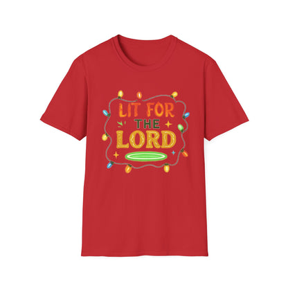 Lit for the Lord Christian Christmas Shirt – Faith Holiday T-Shirt