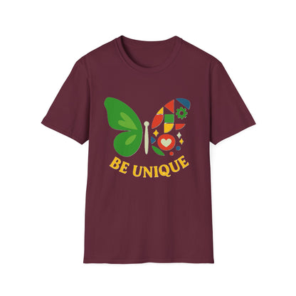 Be Unique Butterfly T-Shirt – Autism Acceptance & Neurodiversity Pride Graphic Tee