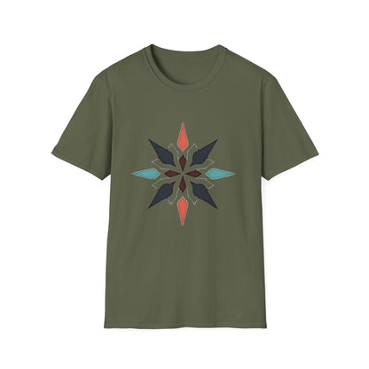 Geometric Compass Star T-Shirt – Minimalist Direction & Purpose Tee