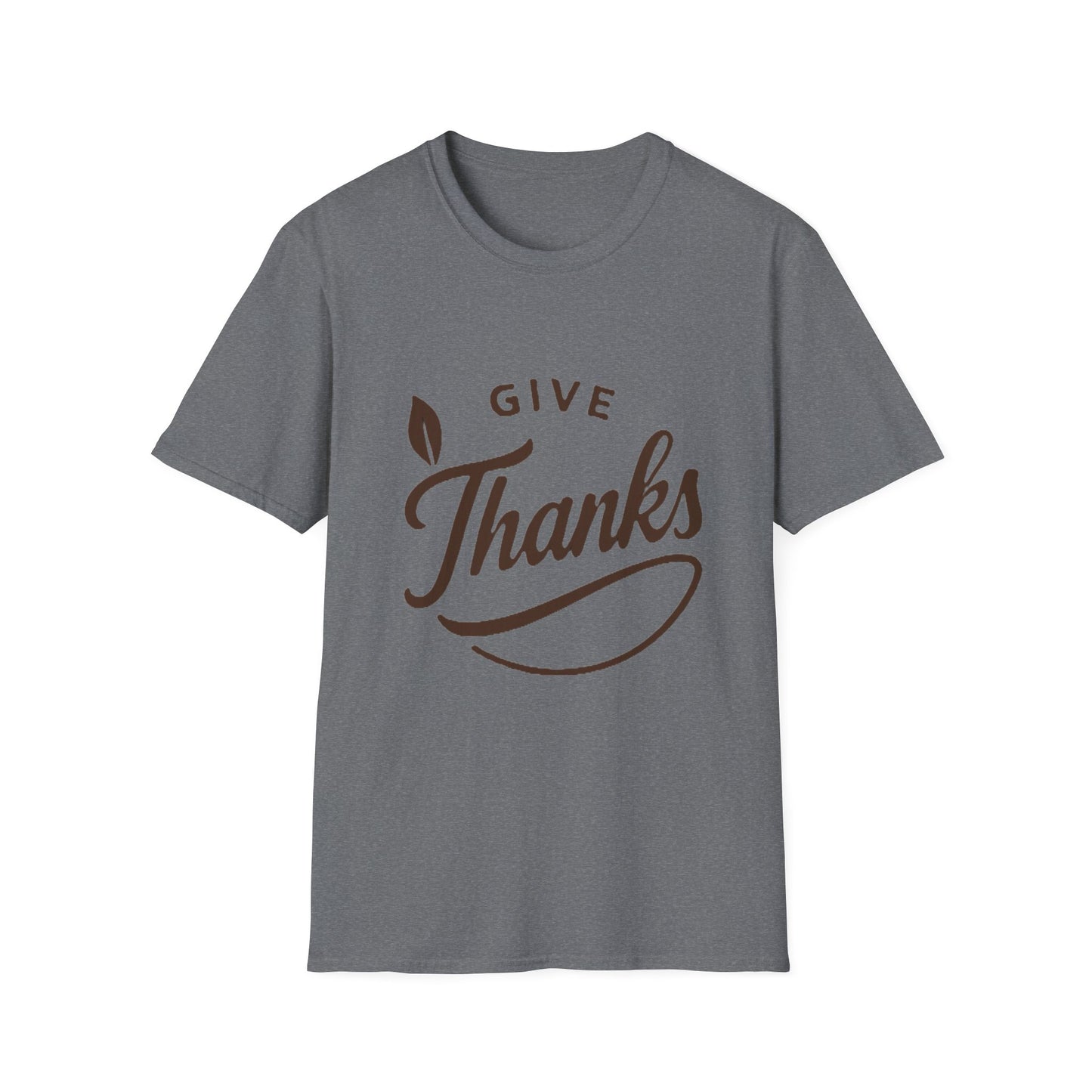Give Thanks Shirt – Minimalist Thanksgiving Gratitude Graphic T-Shirt