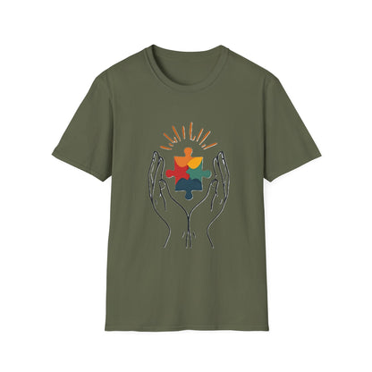 Autism Acceptance Hands of Hope T-Shirt – Neurodiversity Support & Inclusion Tee