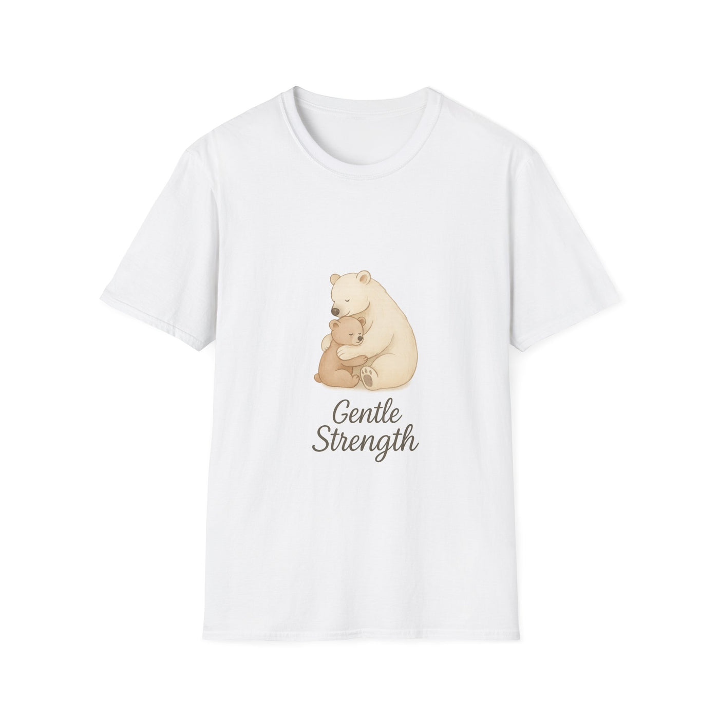 Gentle Strength Bear T-Shirt - Soft Unisex Tee, Comfort Wear