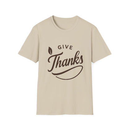 Give Thanks Shirt – Minimalist Thanksgiving Gratitude Graphic T-Shirt