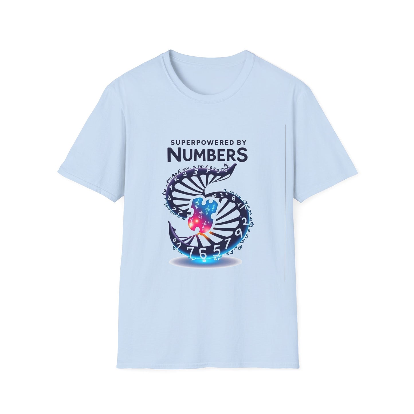 Superpowered by Numbers Graphic T-Shirt – Symbolic Energy Design