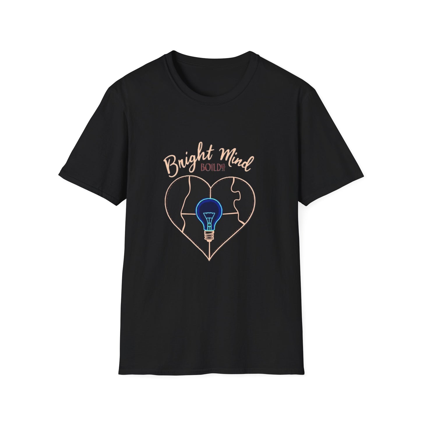 Bright Mind, Bold Heart Shirt – Autism Awareness & Empowerment T-Shirt | Puzzle & Lightbulb Design
