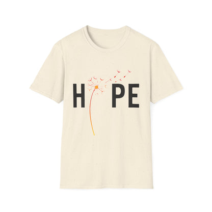 Hope Inspirational Dandelion T-Shirt – Positive Mental Health & Cancer Support Shirt