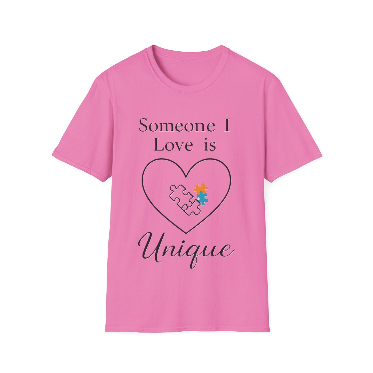 Someone I Love Is Unique Autism Awareness T-Shirt – Proud Autism Support Shirt