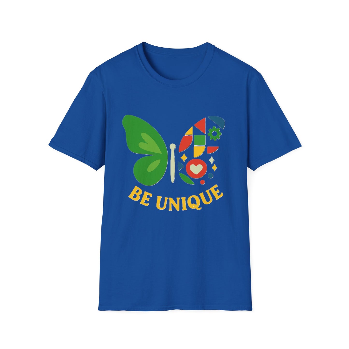 Be Unique Butterfly T-Shirt – Autism Acceptance & Neurodiversity Pride Graphic Tee