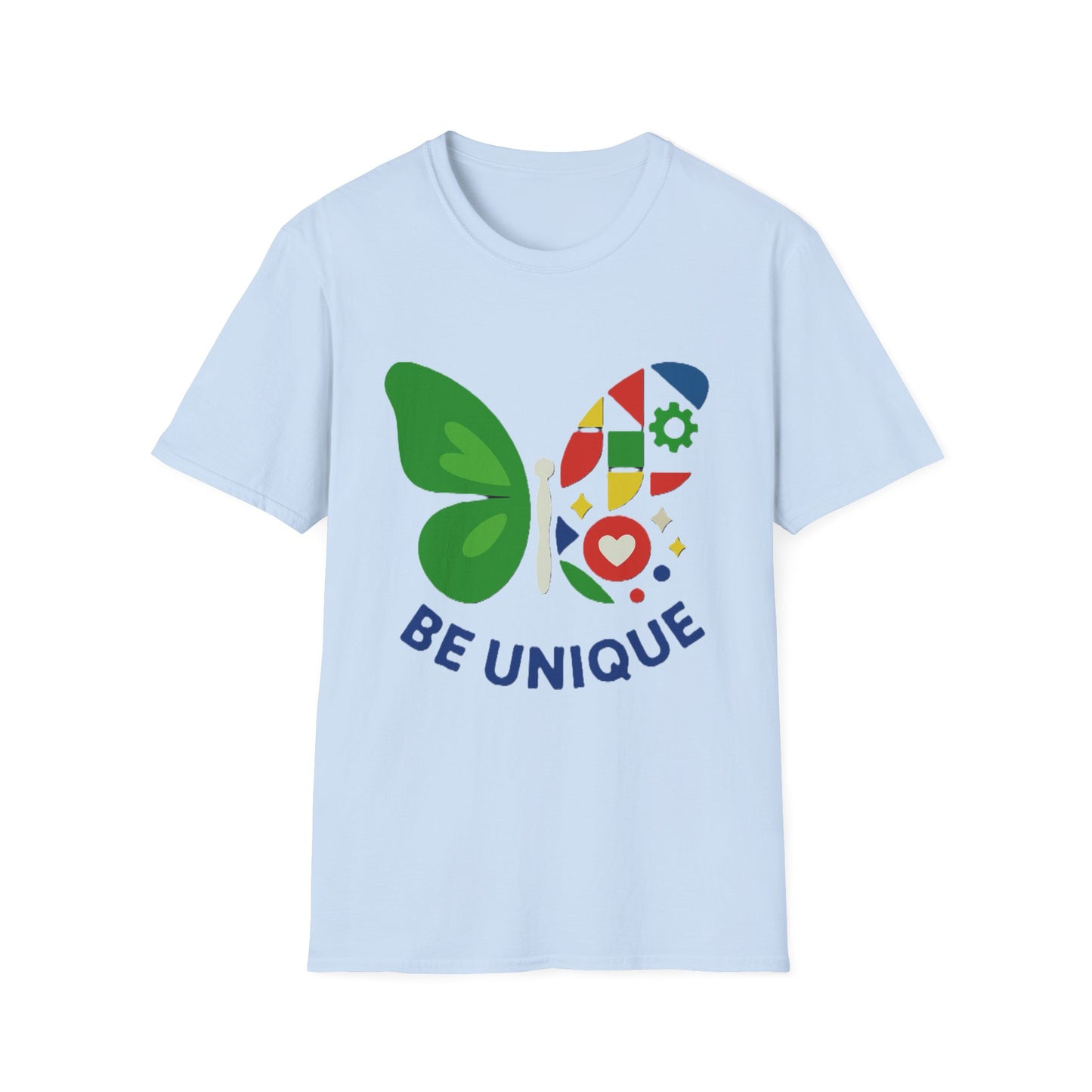 Be Unique Butterfly T-Shirt – Autism Acceptance & Neurodiversity Pride Graphic Tee