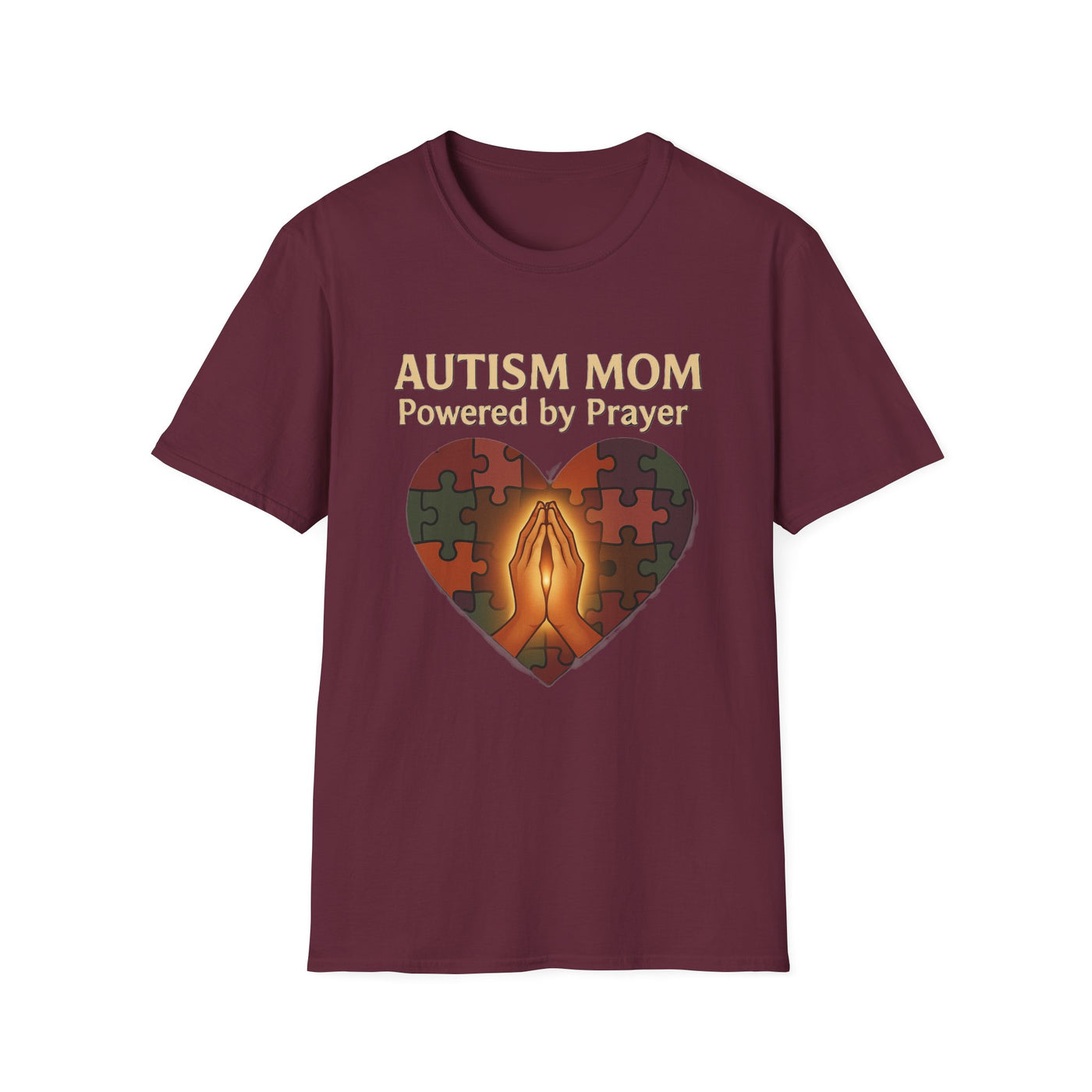Autism Mum Powered By Prayer T-Shirt - Soft Women's Tee