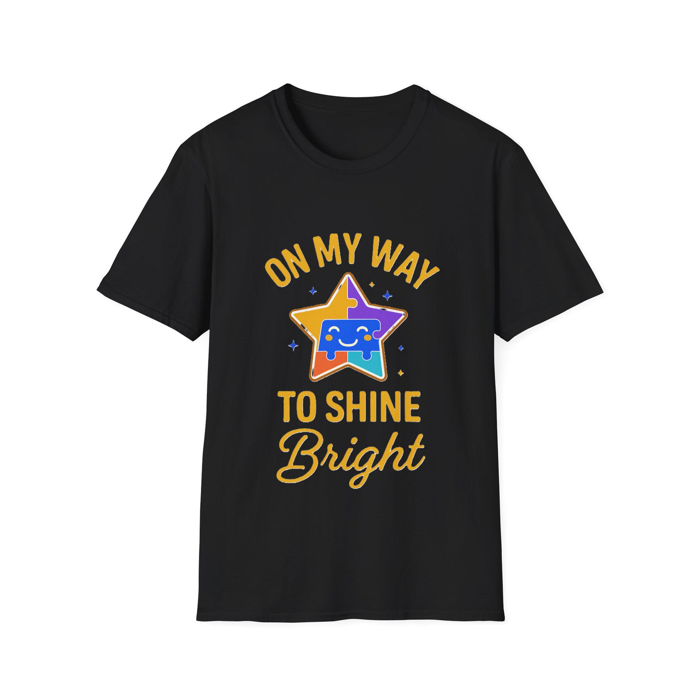 On My Way To Shine Bright Autism T-Shirt - Soft Unisex Tee