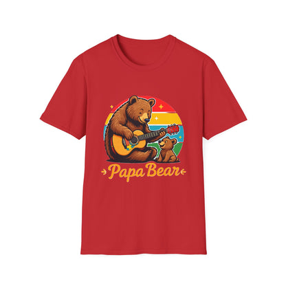 Papa Bear Guitar T-Shirt – Funny Bear Dad Shirt for Fathers  Alternative Title Options