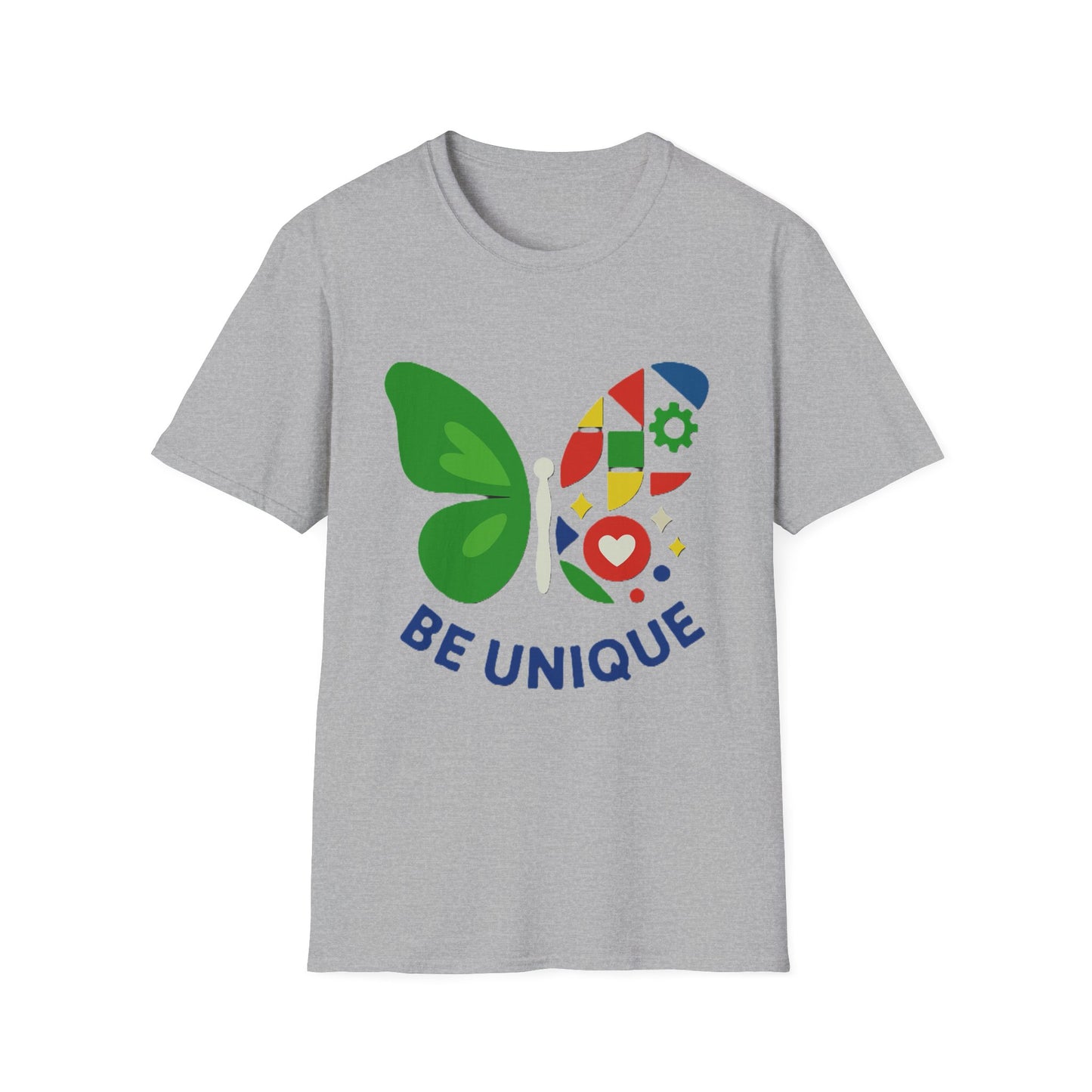 Be Unique Butterfly T-Shirt – Autism Acceptance & Neurodiversity Pride Graphic Tee