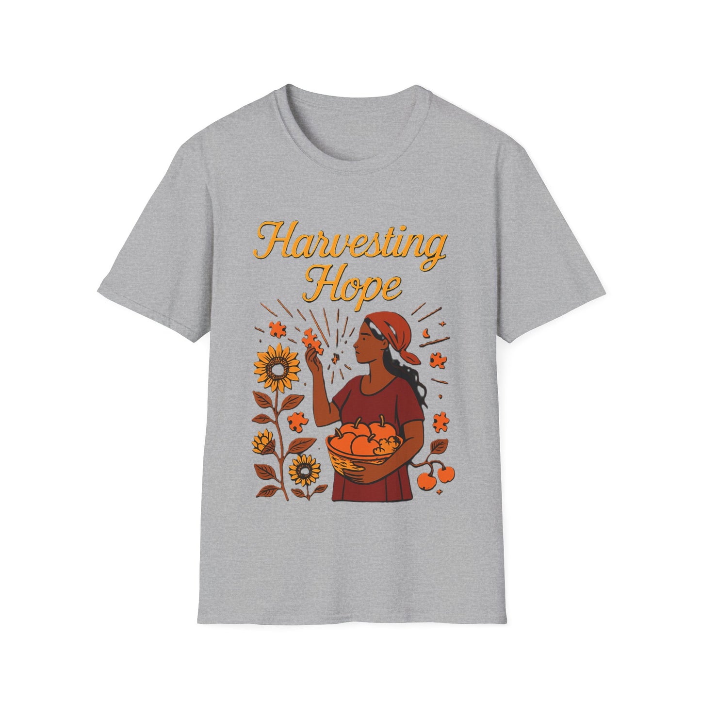 Harvesting Hope Shirt – Inspirational Sunflower Nature Graphic T-Shirt