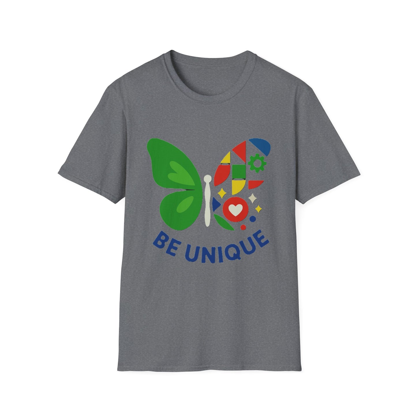 Be Unique Butterfly T-Shirt – Autism Acceptance & Neurodiversity Pride Graphic Tee