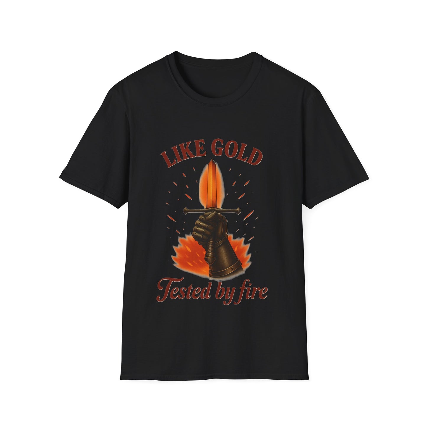 Like Gold Tested by Fire T-Shirt – Strength & Resilience Symbol Tee