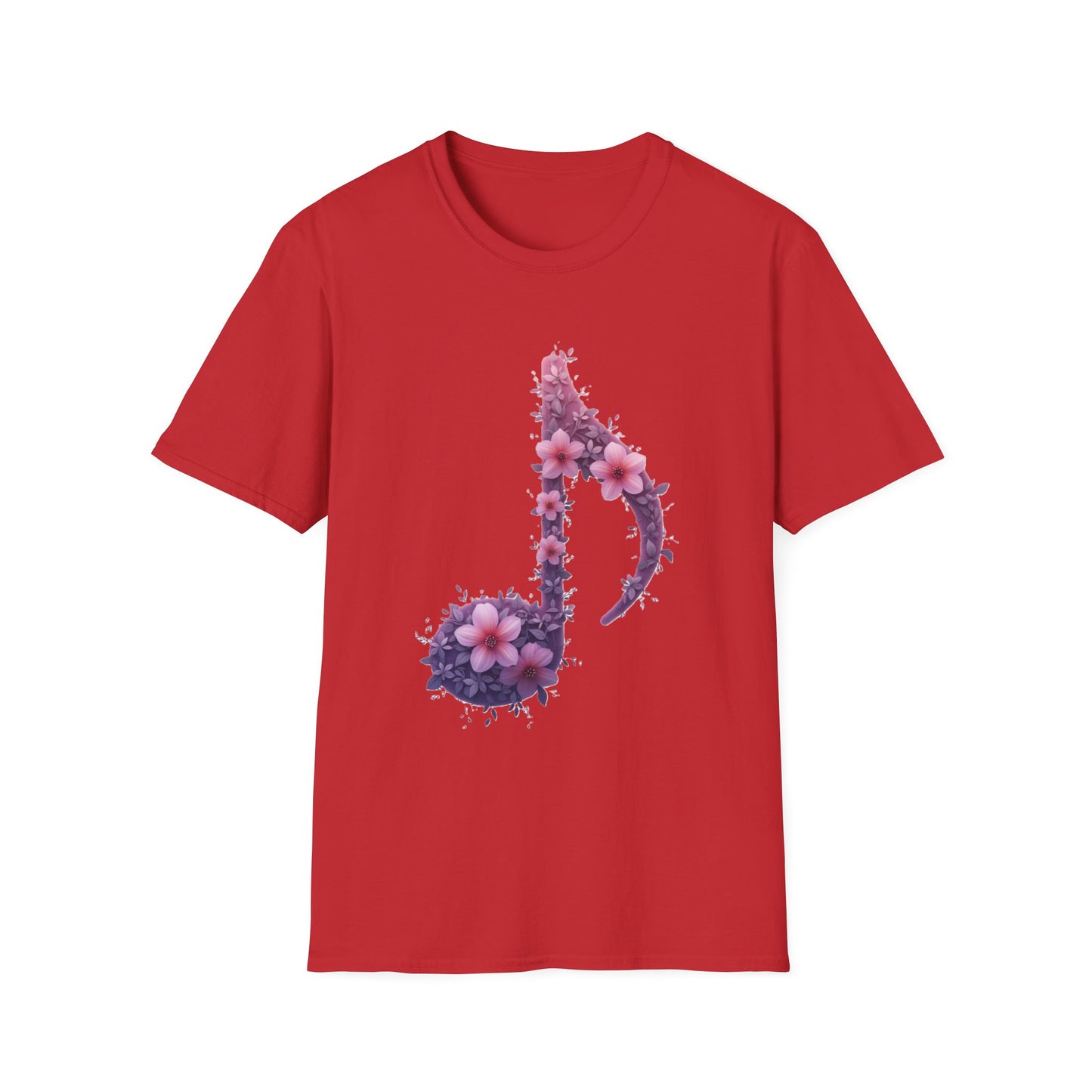Floral Music Note T-Shirt – Aesthetic Flower Music Lover Graphic Tee