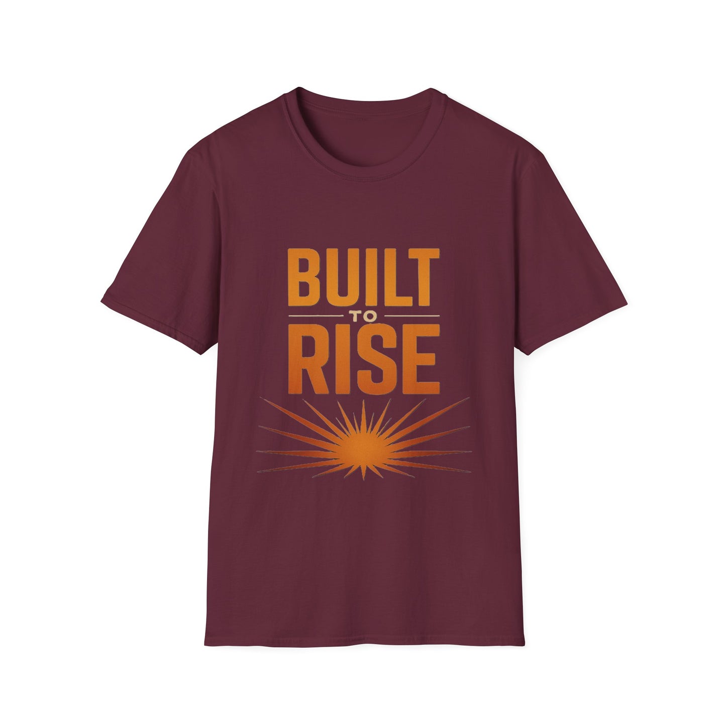 Built to Rise Shirt – Motivational Design with Sunrise & Empowerment Message