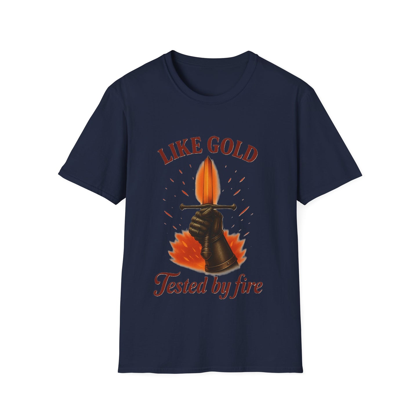 Like Gold Tested by Fire T-Shirt – Strength & Resilience Symbol Tee