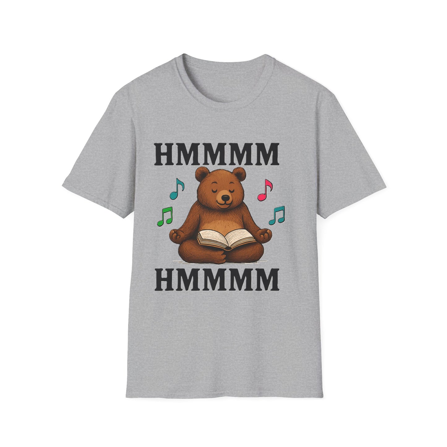 Meditating Bear Reading T-Shirt | Mindfulness & Book Lover Tee | Zen Yoga Bear Graphic Shirt for Readers