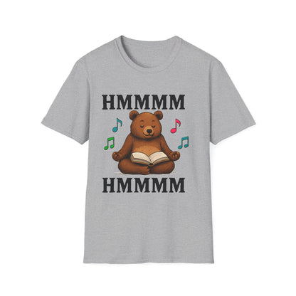 Meditating Bear Reading T-Shirt | Mindfulness & Book Lover Tee | Zen Yoga Bear Graphic Shirt for Readers