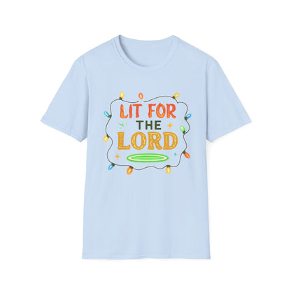 Lit for the Lord Christian Christmas Shirt – Faith Holiday T-Shirt