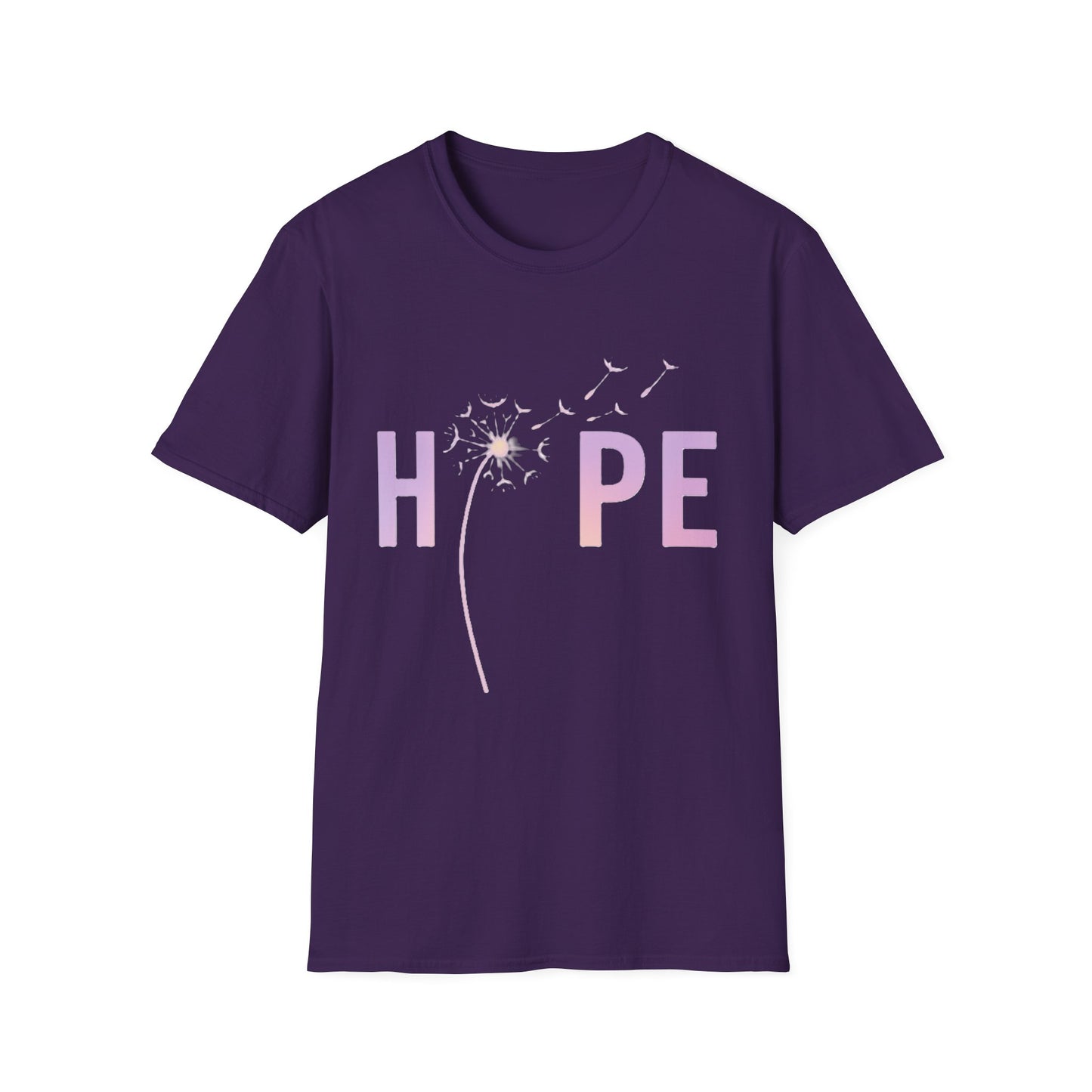 Hope Inspirational Dandelion T-Shirt – Positive Mental Health & Cancer Support Shirt