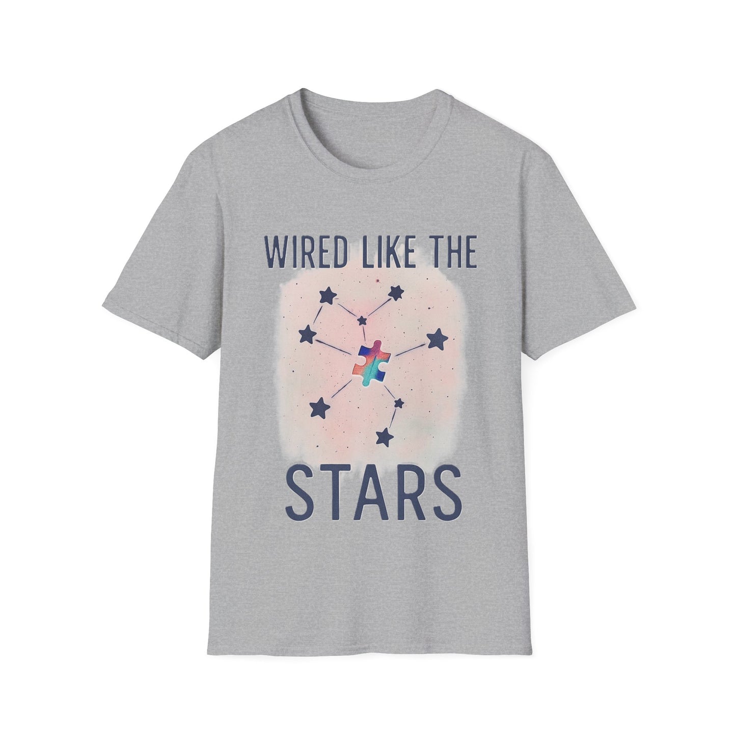 Wired Like the Stars Neurodiversity T-Shirt – Autism Pride Puzzle Star Tee