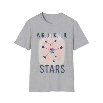 Wired Like the Stars Neurodiversity T-Shirt – Autism Pride Puzzle Star Tee