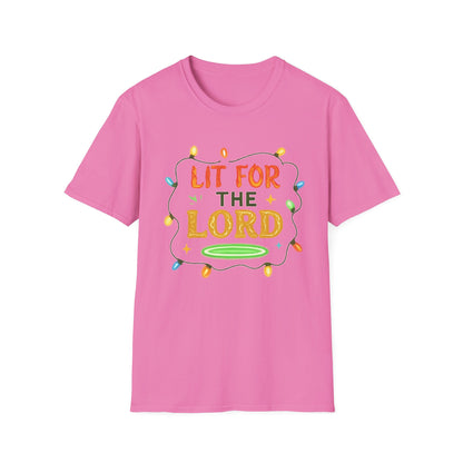 Lit for the Lord Christian Christmas Shirt – Faith Holiday T-Shirt