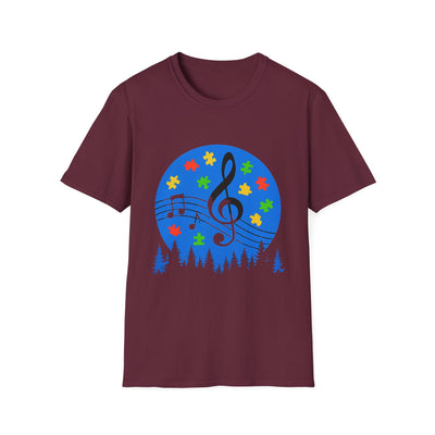 Autism Awareness Music T-Shirt - Soft Unisex Tee