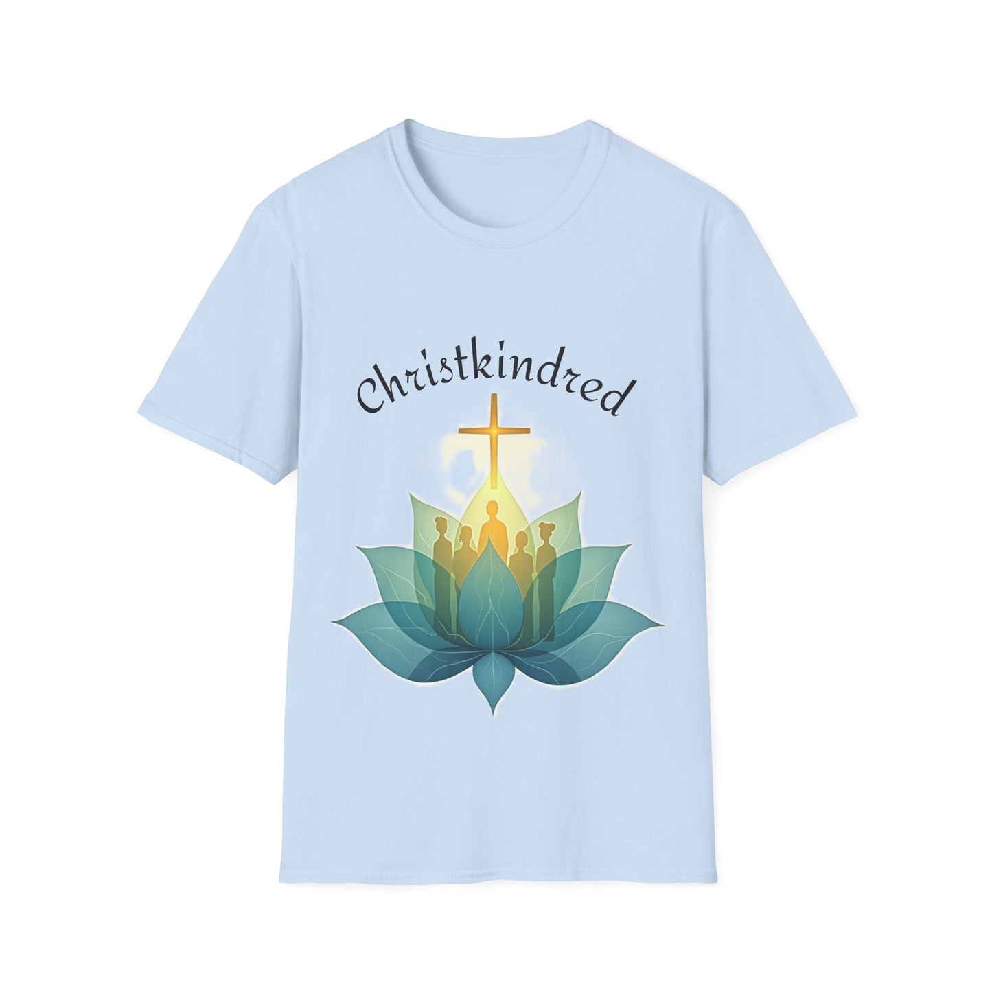 Christkindred T-Shirt – Christian Faith Shirt with Cross & Lotus Design