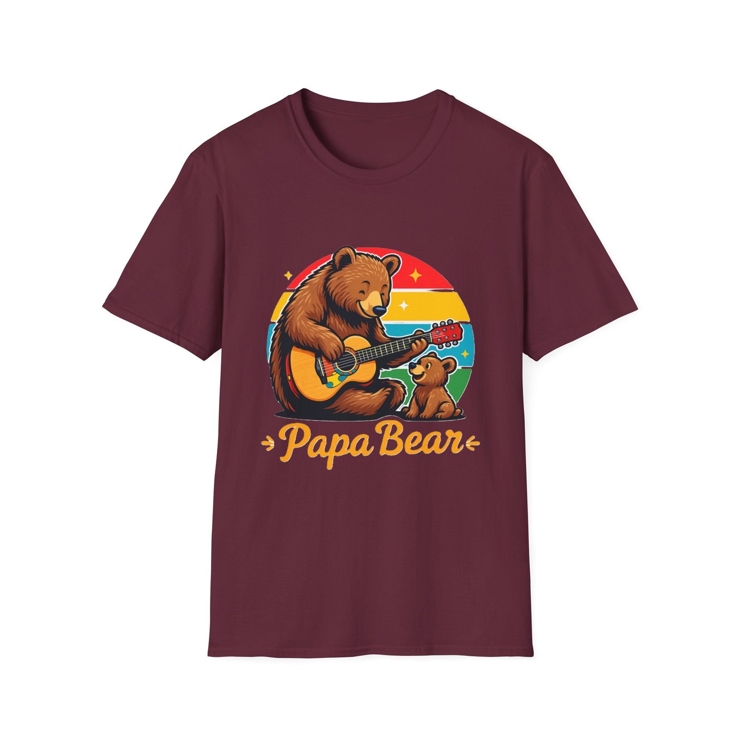 Papa Bear Guitar T-Shirt – Funny Bear Dad Shirt for Fathers  Alternative Title Options