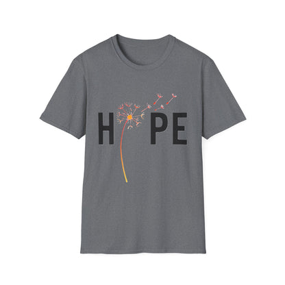 Hope Inspirational Dandelion T-Shirt – Positive Mental Health & Cancer Support Shirt