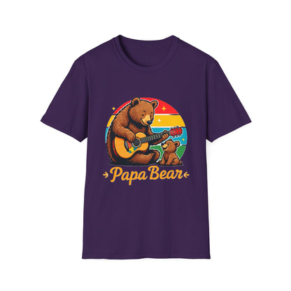Papa Bear Guitar T-Shirt – Funny Bear Dad Shirt for Fathers  Alternative Title Options