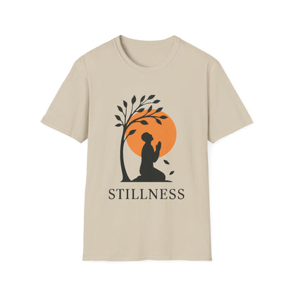 Stillness Christian T-Shirt – Faith, Prayer & Peace-Inspired Minimalist Tee