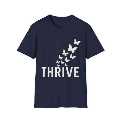 Thrive Butterfly T-Shirt – Empowerment & Growth Design