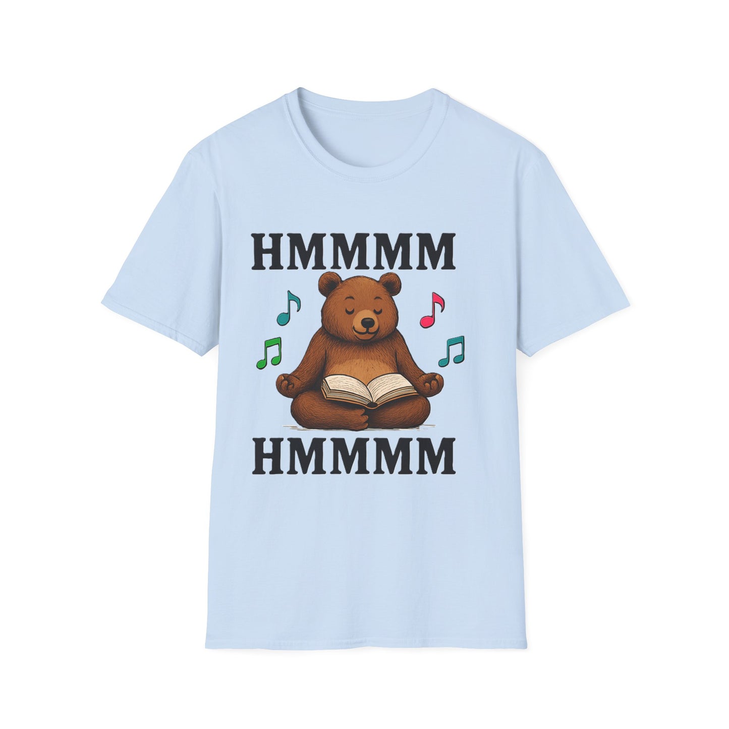 Meditating Bear Reading T-Shirt | Mindfulness & Book Lover Tee | Zen Yoga Bear Graphic Shirt for Readers