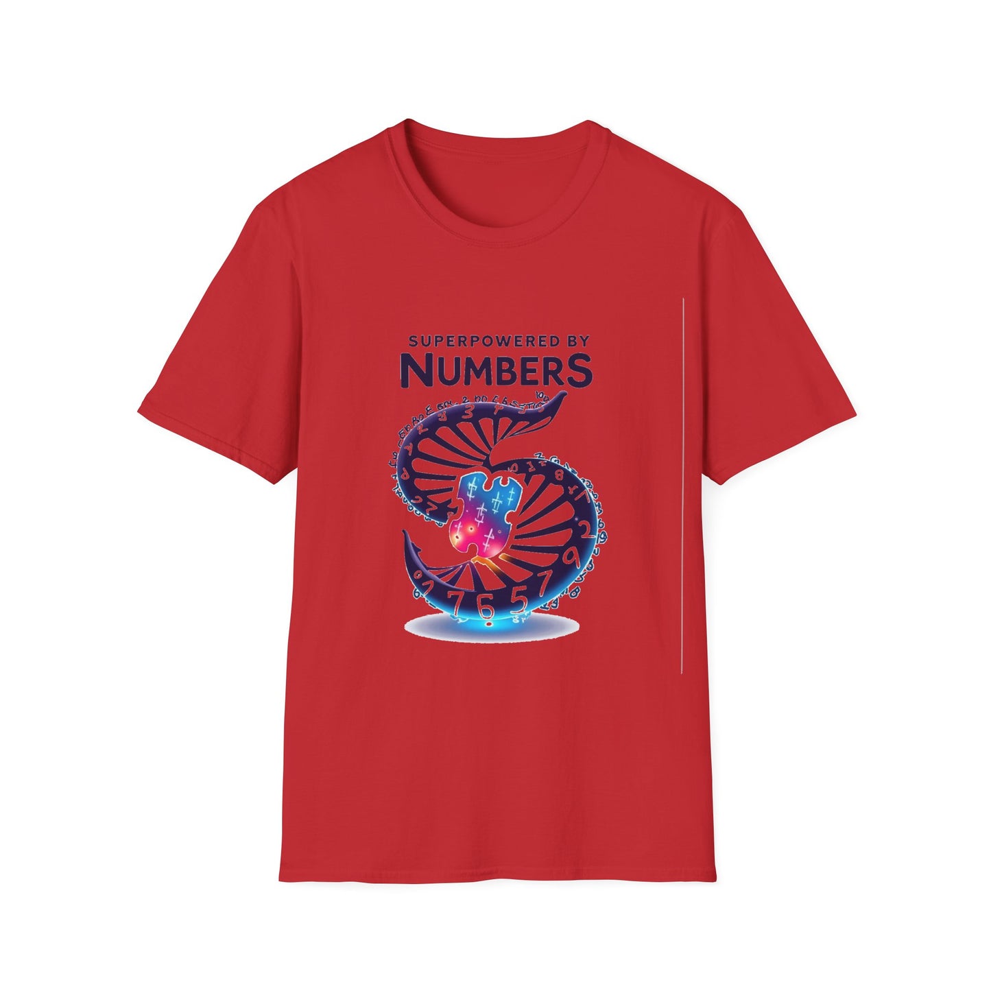 Superpowered by Numbers Graphic T-Shirt – Symbolic Energy Design