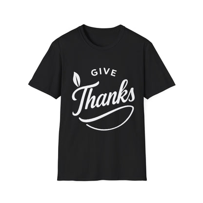 Give Thanks Shirt – Minimalist Thanksgiving Gratitude Graphic T-Shirt