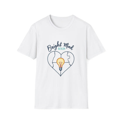Bright Mind, Bold Heart Shirt – Autism Awareness & Empowerment T-Shirt | Puzzle & Lightbulb Design