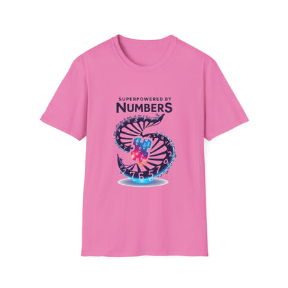 Superpowered by Numbers Graphic T-Shirt – Symbolic Energy Design