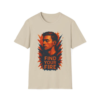 Find Your Fire Shirt – Motivational Strength Graphic T-Shirt for Men