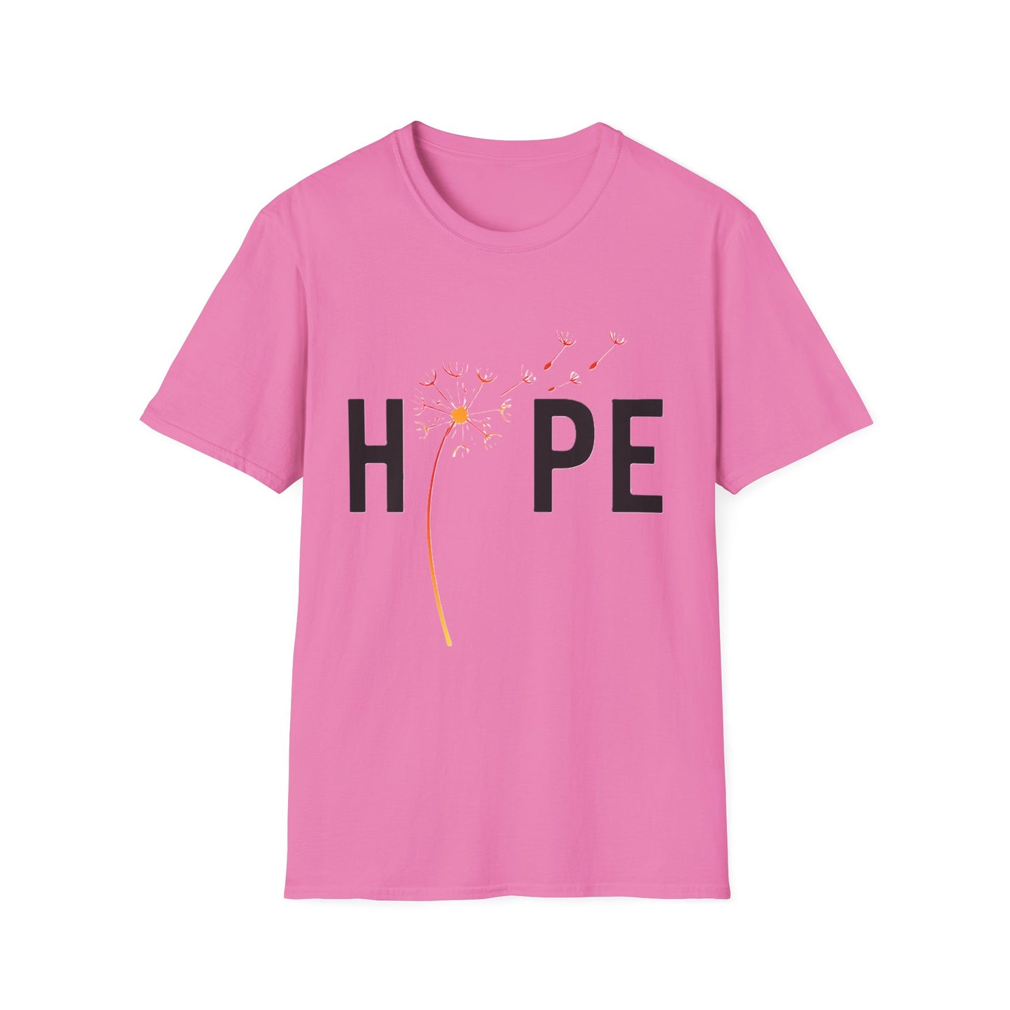 Hope Inspirational Dandelion T-Shirt – Positive Mental Health & Cancer Support Shirt