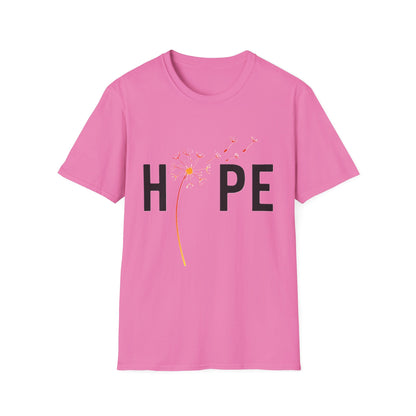 Hope Inspirational Dandelion T-Shirt – Positive Mental Health & Cancer Support Shirt