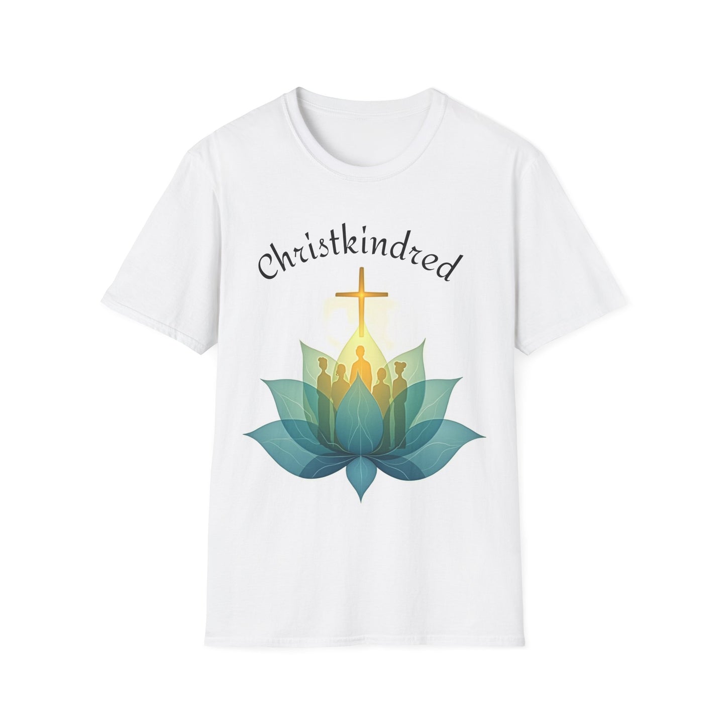 Christkindred T-Shirt – Christian Faith Shirt with Cross & Lotus Design