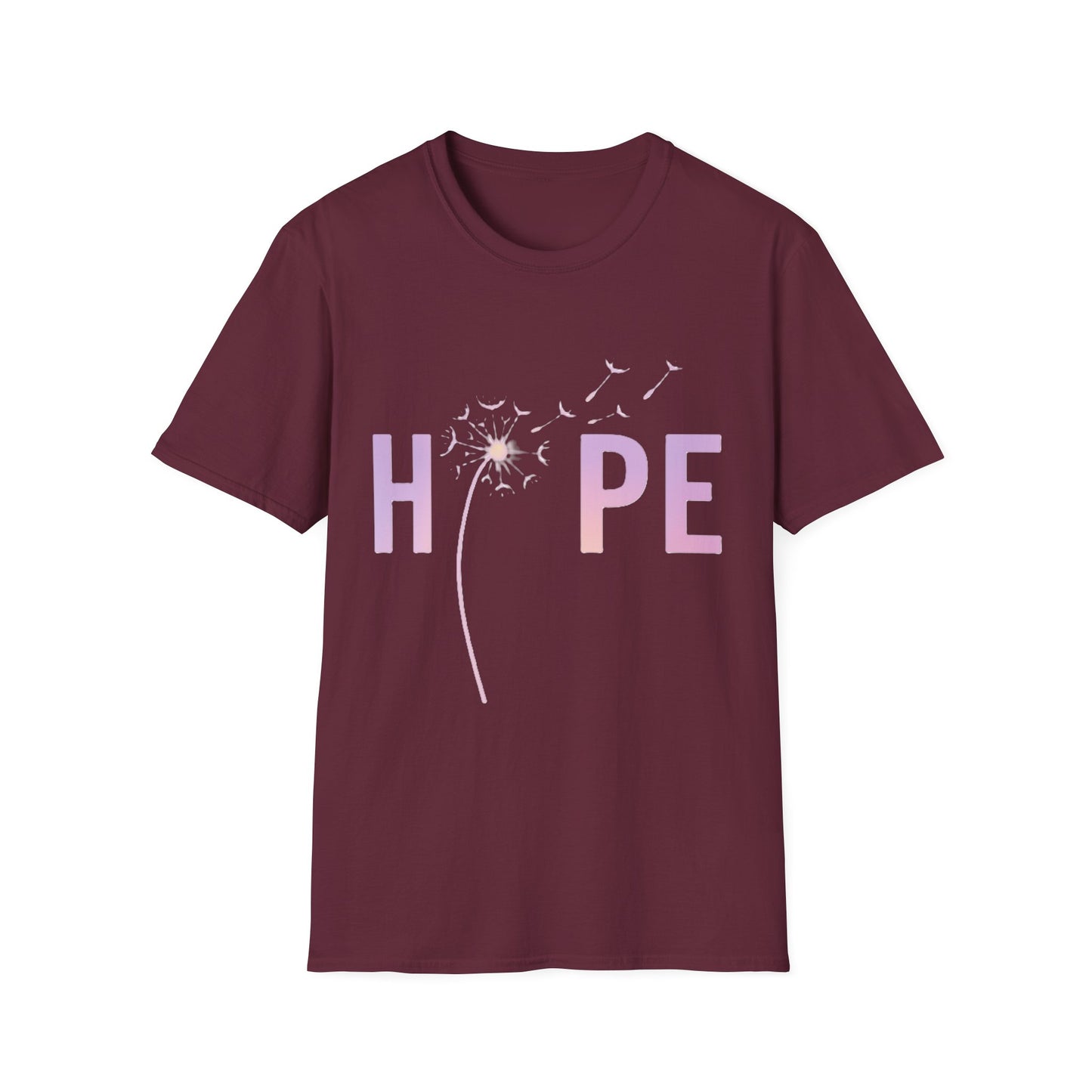 Hope Inspirational Dandelion T-Shirt – Positive Mental Health & Cancer Support Shirt