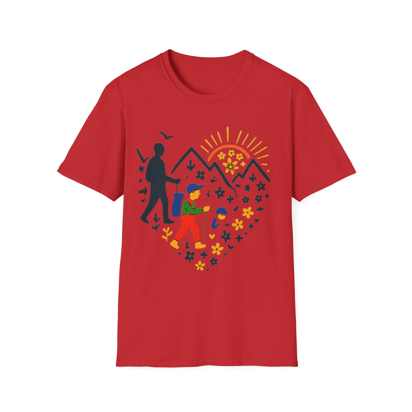 Father And Child Hiking T-Shirt - Soft Unisex Tee